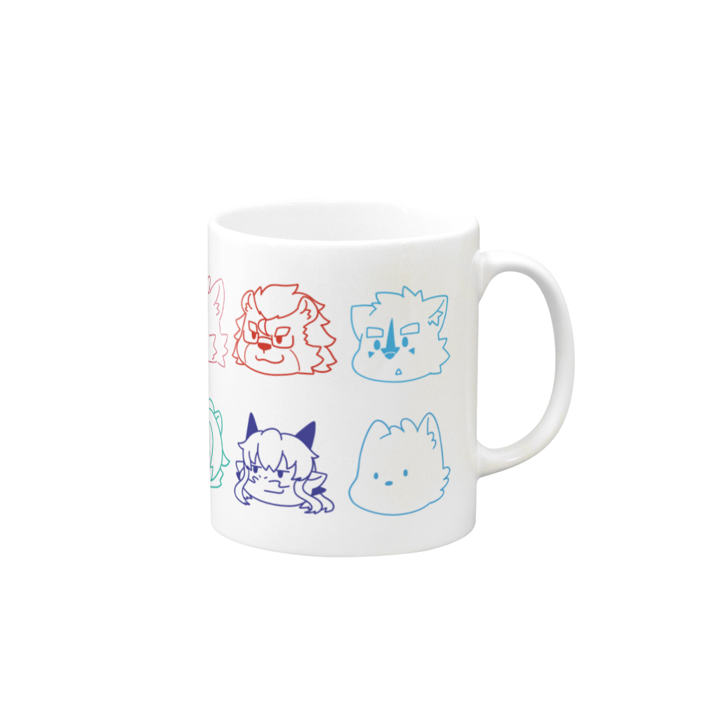 獣演魂ロゴとメンバーマグカップ